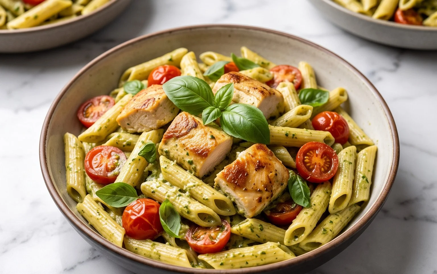 Creamy Chicken Pesto Pasta