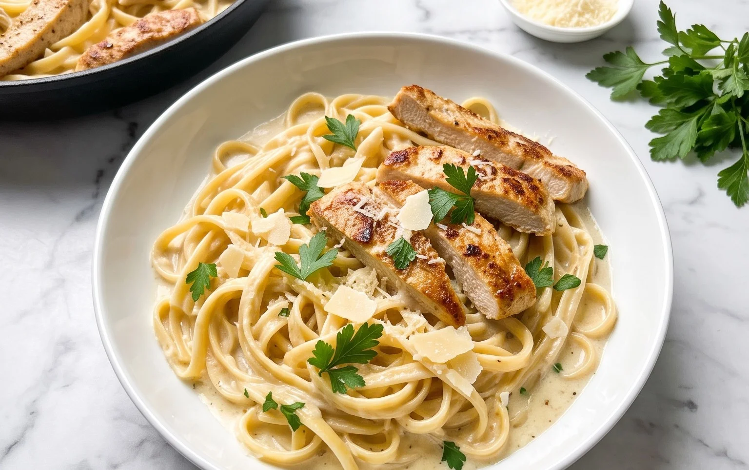Low Calorie Chicken Alfredo
