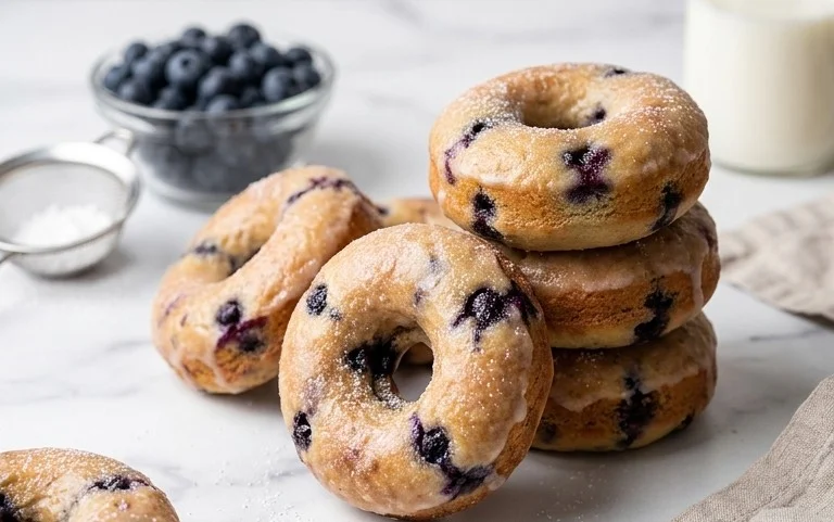 Blueberry Cake Donuts