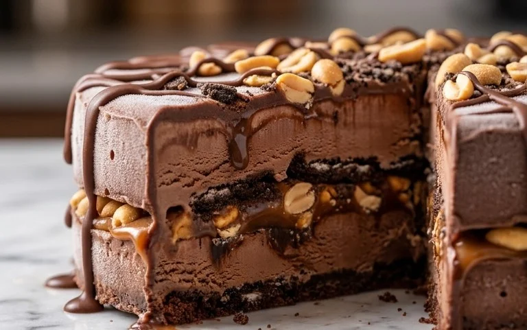 Buster Bar Ice Cream Cake