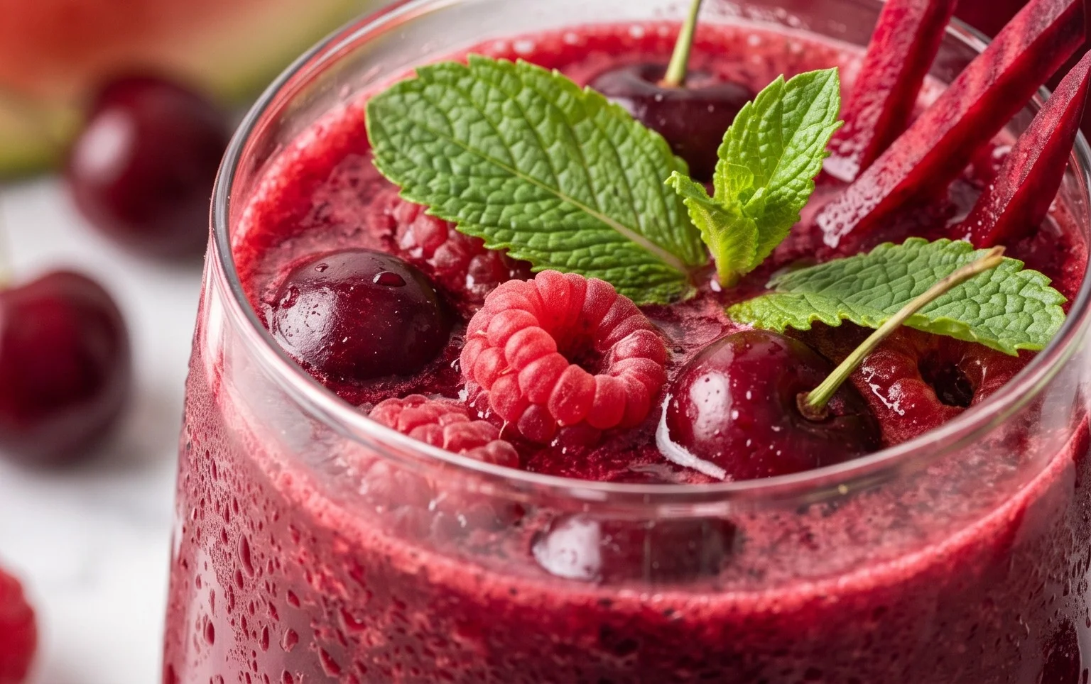 Watermelon Cherry Berry Beet Juice
