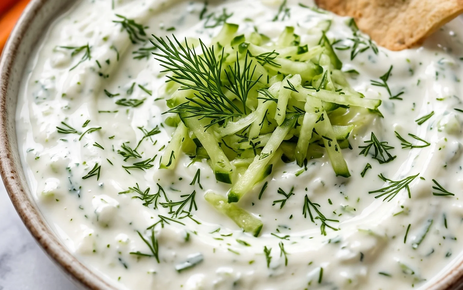 Cucumber Dip with Sour Cream and Dill