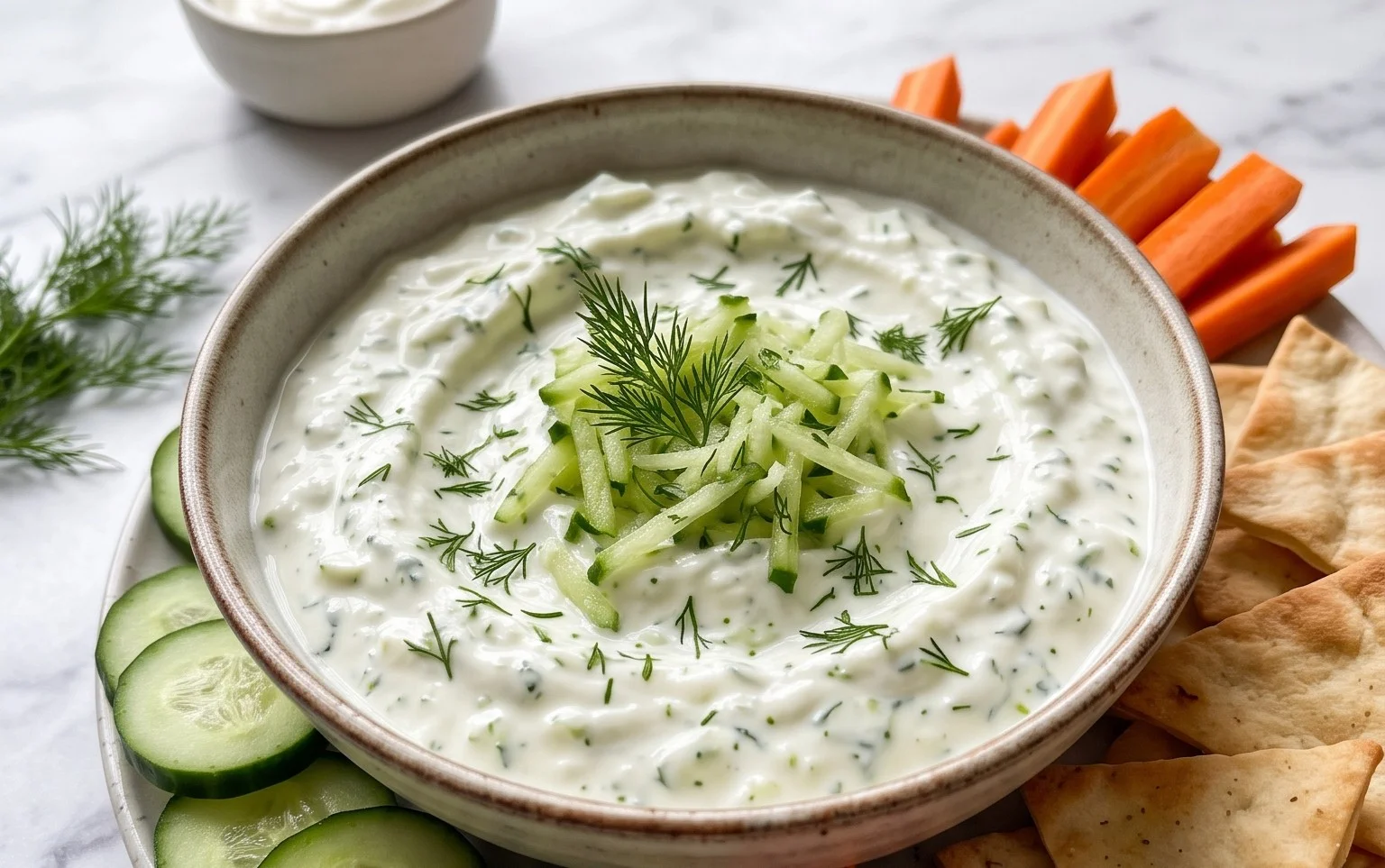 Cucumber Dip with Sour Cream and Dill