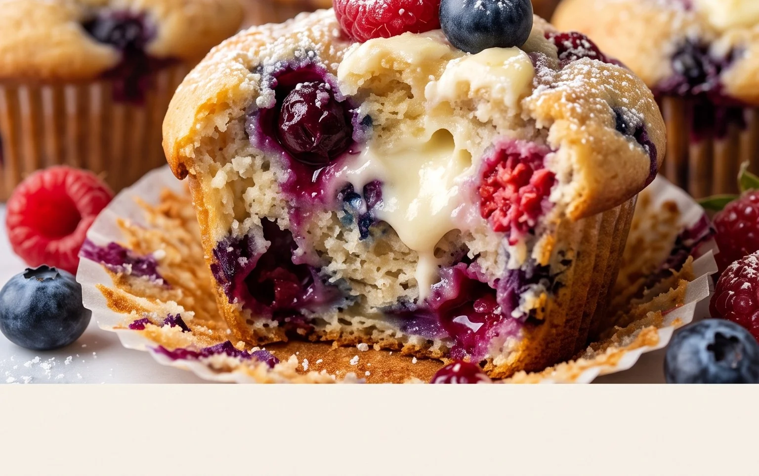 Berry Cream Cheese Muffins