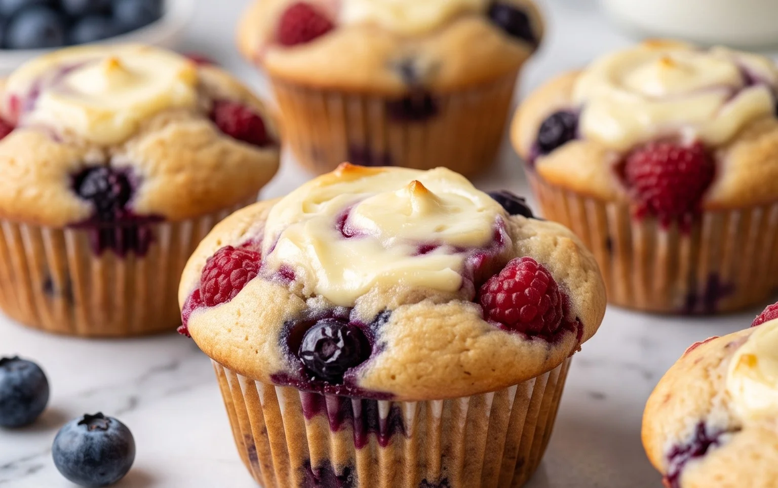 Berry Cream Cheese Muffins