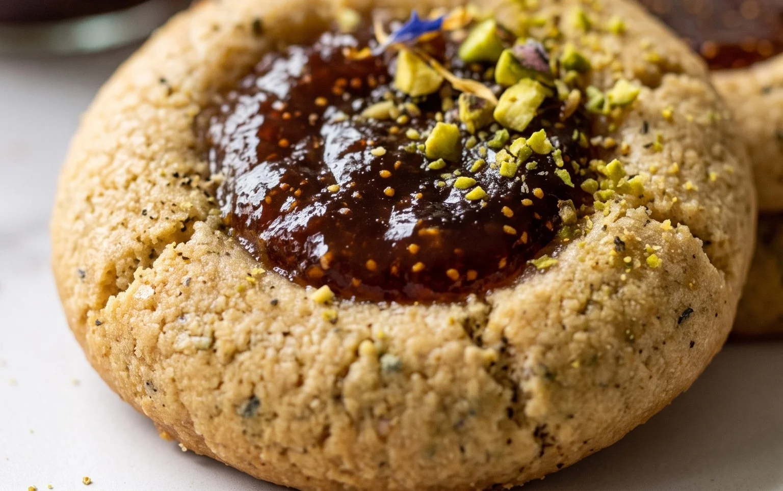 Cardamom Fig Thumbprint Cookies