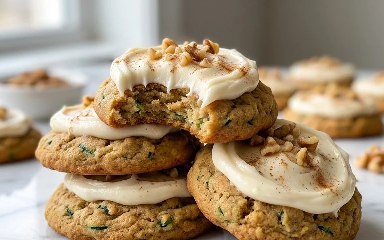 Zucchini Cookies with Cream Cheese Frosting