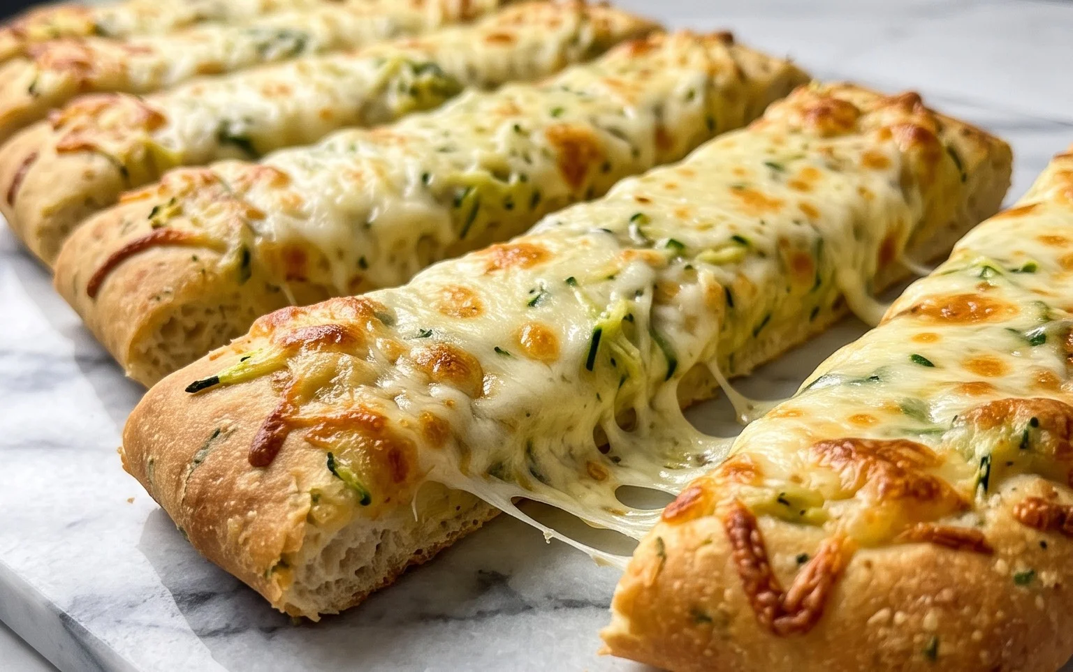 Cheesy Zucchini Breadsticks