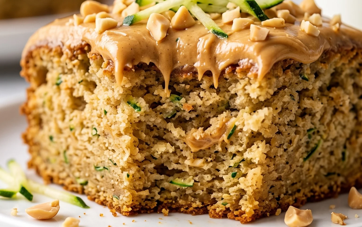 Moist Peanut Butter Zucchini Cake Recipe