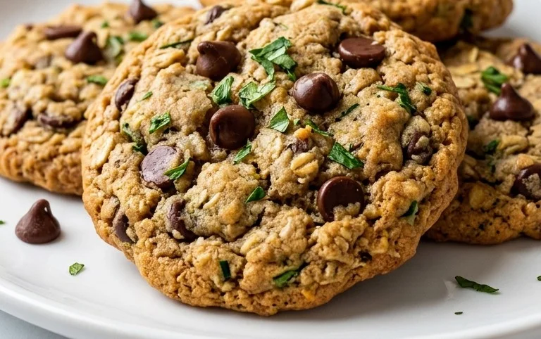 Homemade Zucchini-Oat Chocolate Chip Cookies