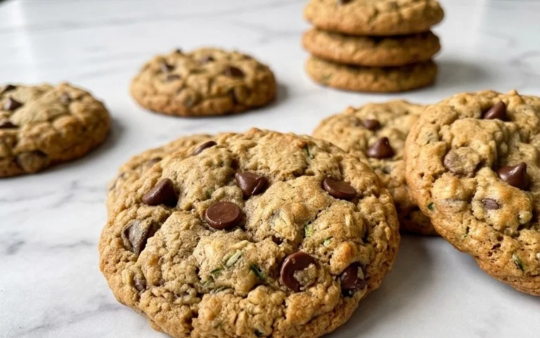 Homemade Zucchini-Oat Chocolate Chip Cookies